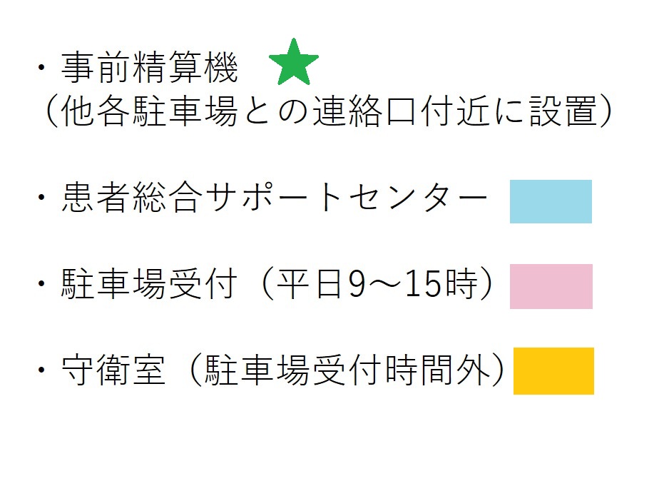 院内駐車場　割引窓口